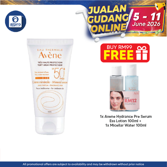 Avene Very High Protection Mineral Cream Spf 50+ 50ml Avene