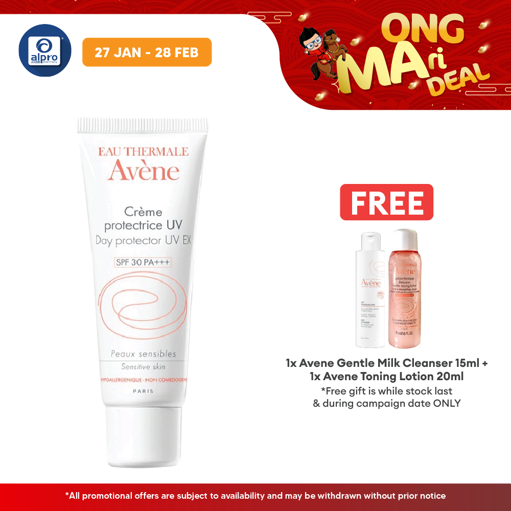 Avene Day Protector UV EX SPF30PA+++ 40ml | Naturally Soothing and Softening Avene