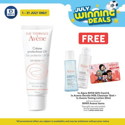 Avene Day Protector UV EX SPF30PA+++ 40ml | Naturally Soothing and Softening Avene