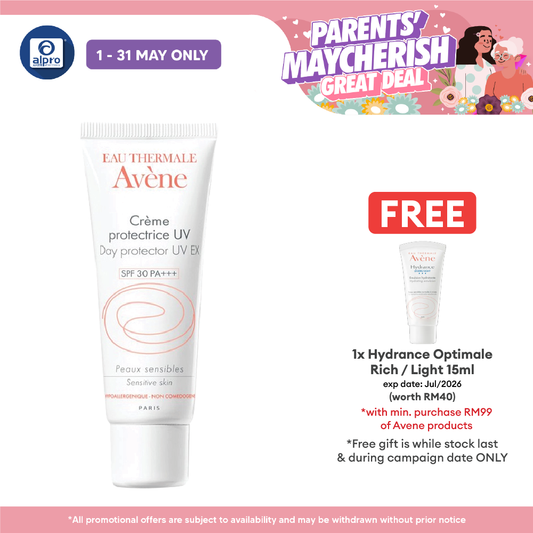 Avene Day Protector UV EX SPF30PA+++ 40ml | Naturally Soothing and Softening Avene