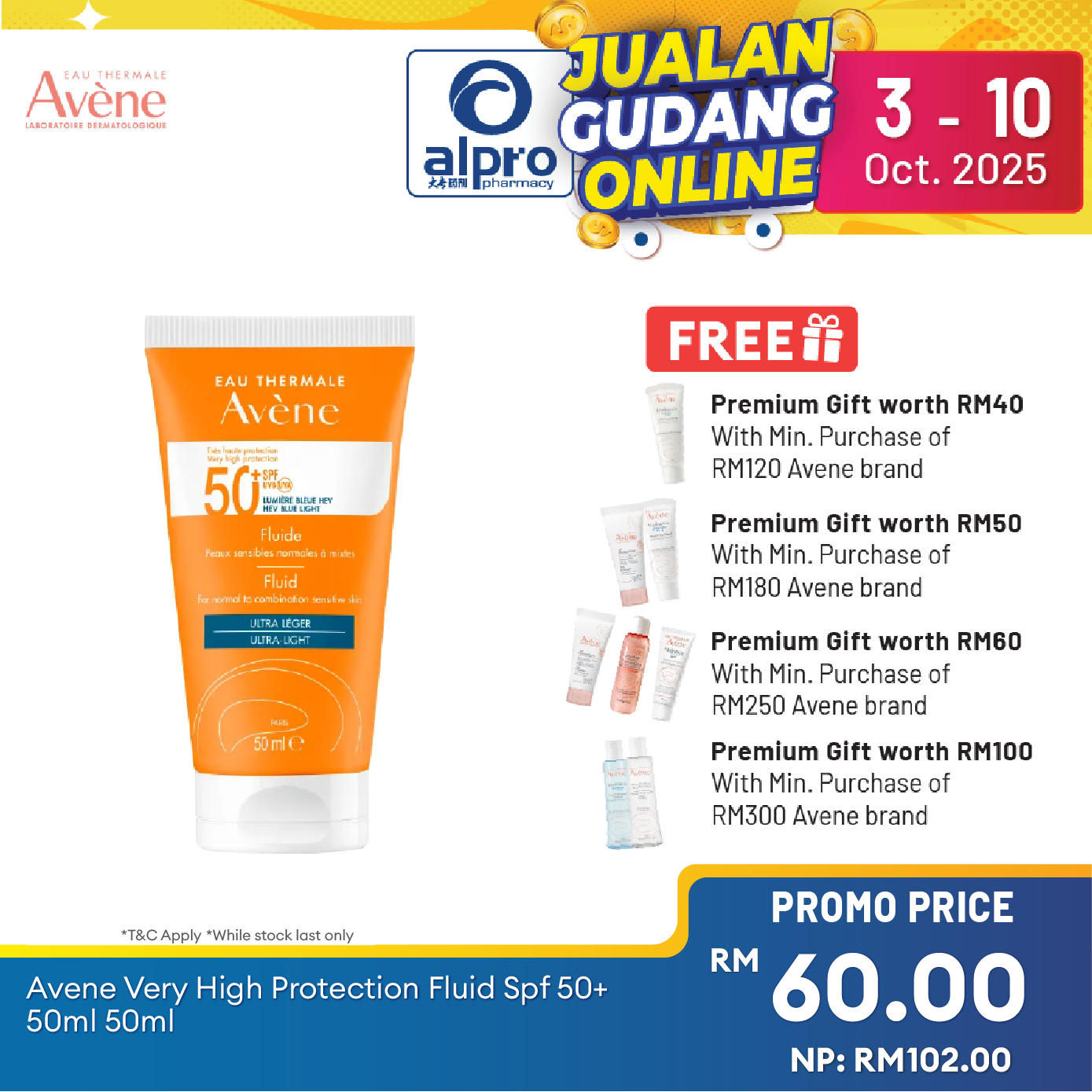 Avene Very High Protection Fluid SPF50+ 50ml | Protection to Sensitive Skin Avene