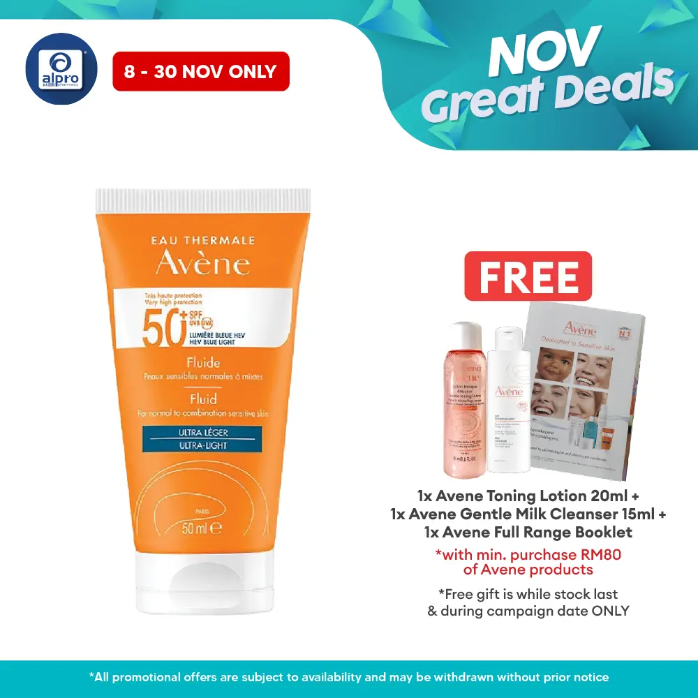 Avene Very High Protection Fluid SPF50+ 50ml | Protection to Sensitive Skin Avene