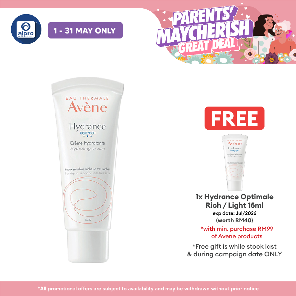 Avene Hydrance Rich Hydrating Cream 40ml | Hydrates and Nourishing Avene
