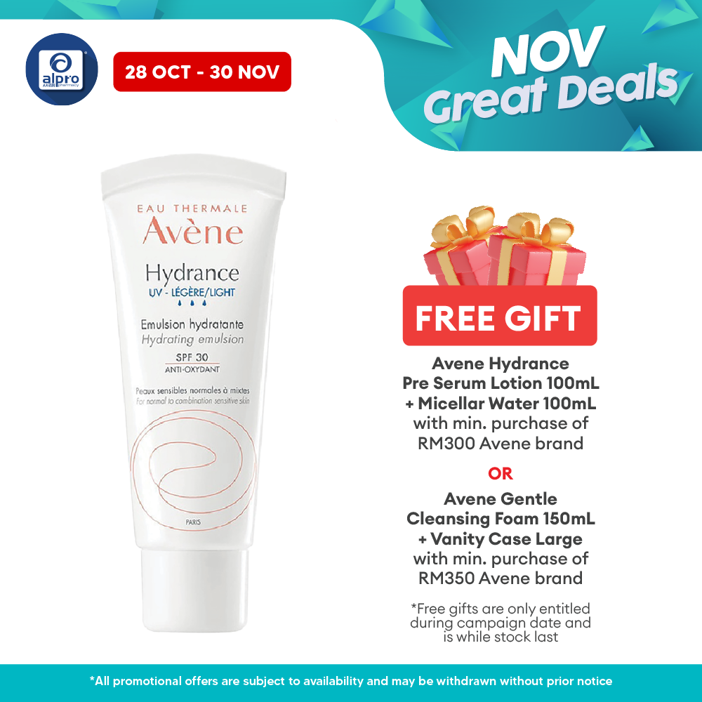 Avene Hydrance Light Uv Spf30 Hydrating Emulsion(For Normal Combination Skin) 40ml Avene