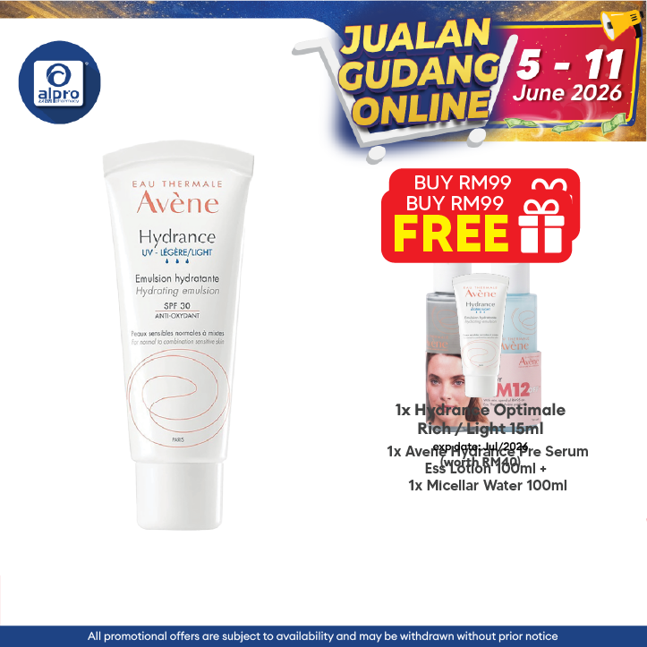 Avene Hydrance Light Uv Spf30 Hydrating Emulsion(For Normal Combination Skin) 40ml Avene