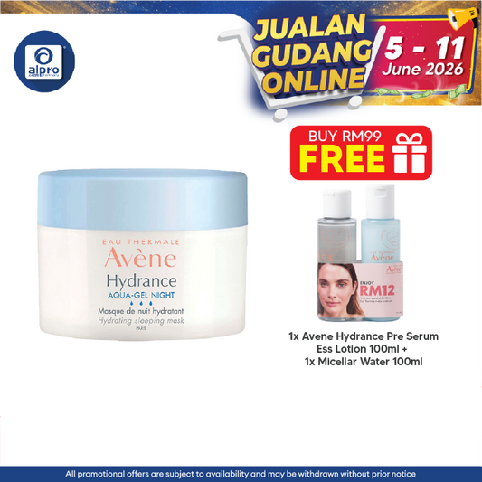 Avene Hydrance Aqua Gel-night Hydrating Sleeping Mask 50ml | Long-Lasting Hydration Avene