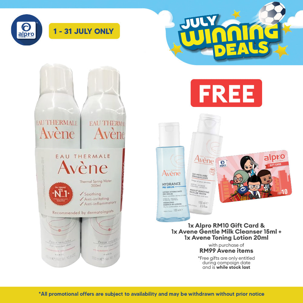 Avene Thermal Spring Water 300ml Duo Pack | Excellent Source Of Hydration Avene