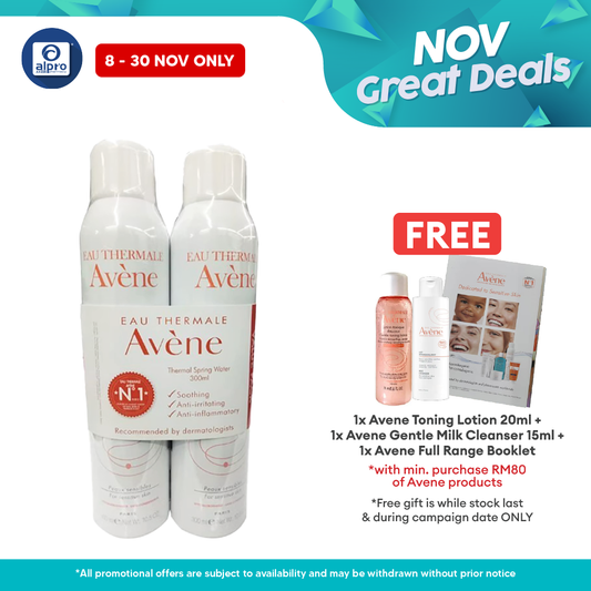 Avene Thermal Spring Water 300ml Duo Pack | Excellent Source Of Hydration Avene