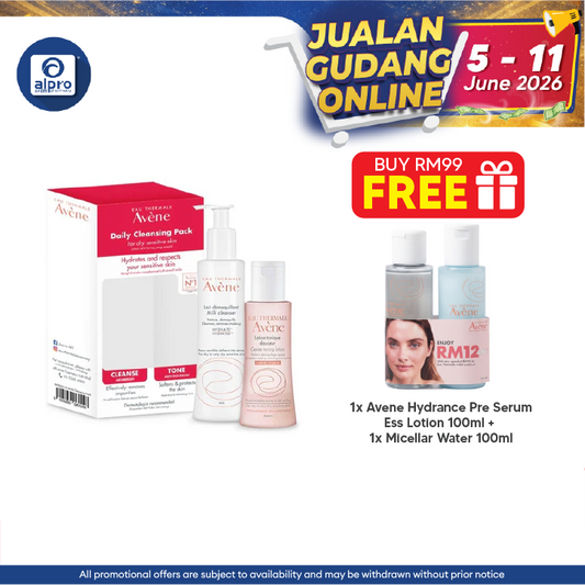 Avene Daily Cleansing Care Pack Cleanse 200 ml and Toner 100ml | Hydrates Sensitive Skin Avene