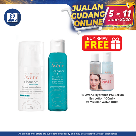 Avene Acne Fighting Set Bundle (Comedomed 30ml + Cleansing Gel Cleanser 100ml) Avene