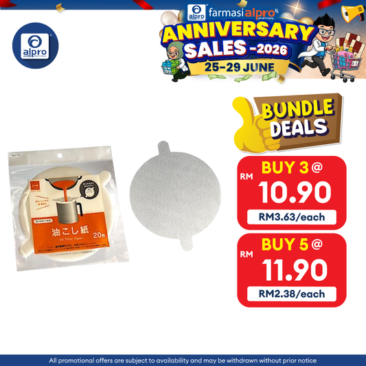 WATTS Oil Filter Paper 20s Sugi