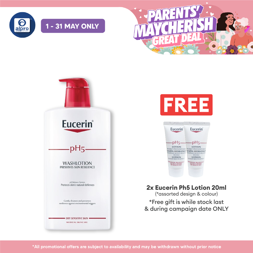 Eucerin Ph5 Wash Lotion 1000ml | Strengthens Skin Natural Defenses Alpro Pharmacy