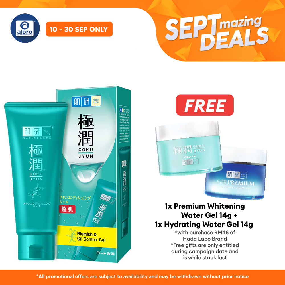 Hadalabo Blemish & Oil Control Gel 90ml | Restore Oil & Water Balance Alpro Pharmacy