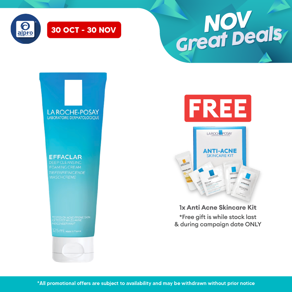 La Roche Posay Effaclar Foaming Crème 125ml | Deep Cleansing Foam Alpro Pharmacy