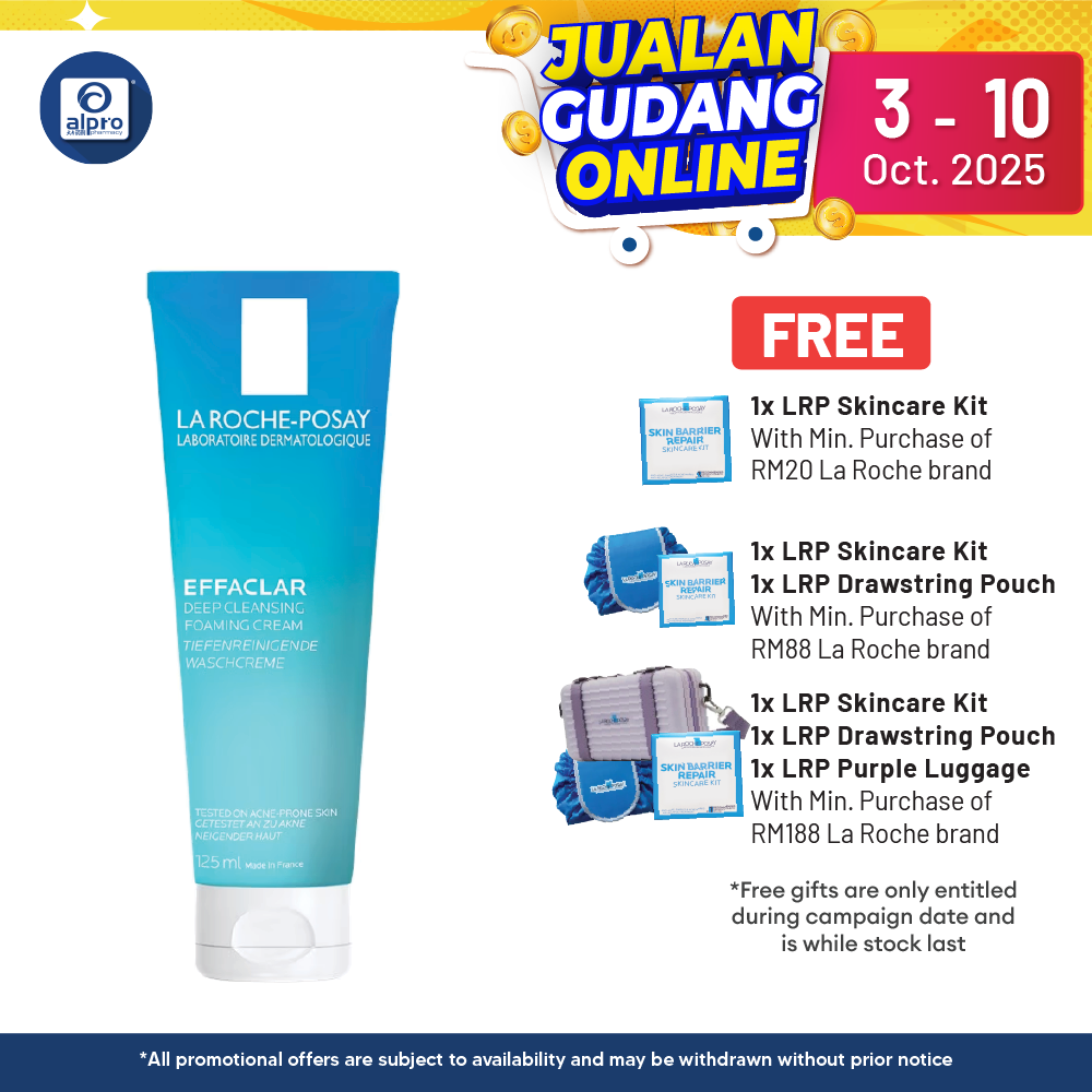 La Roche Posay Effaclar Foaming Crème 125ml | Deep Cleansing Foam Alpro Pharmacy