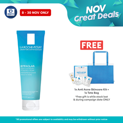 La Roche Posay Effaclar Foaming Crème 125ml | Deep Cleansing Foam Alpro Pharmacy