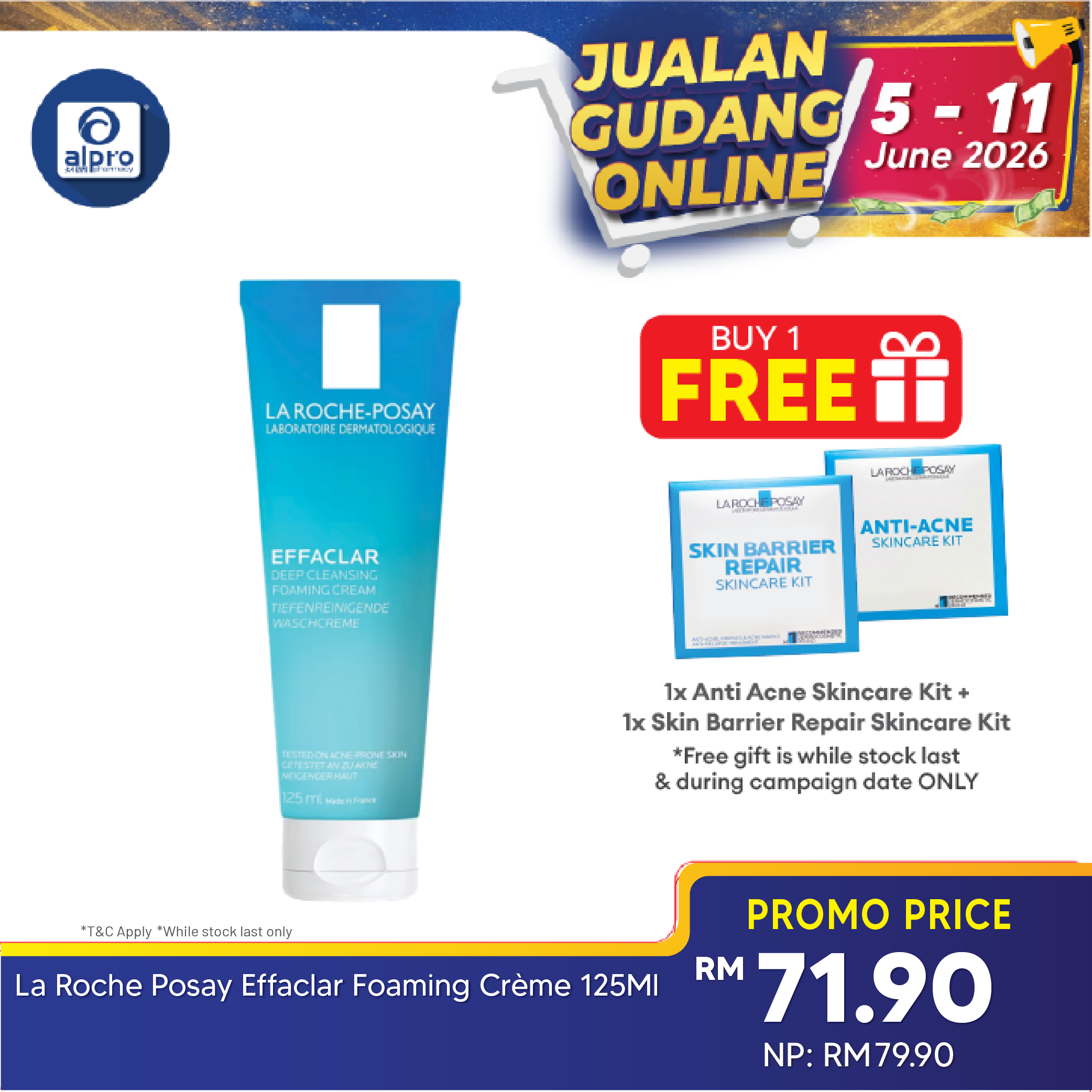 La Roche Posay Effaclar Foaming Crème 125ml | Deep Cleansing Foam La Roche Posay