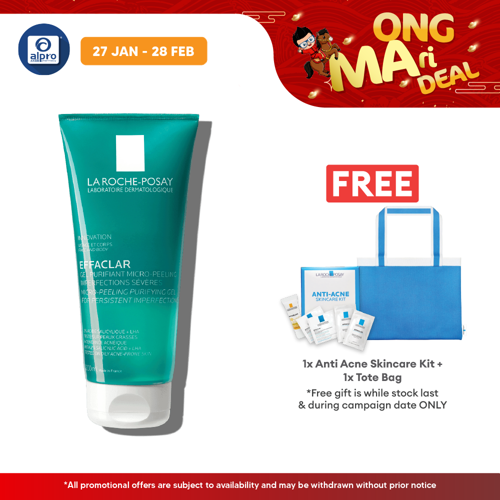 La Roche Posay Effaclar Micro Peeling Gel 200ml | Micro-peeling Purifying Gel Alpro Pharmacy