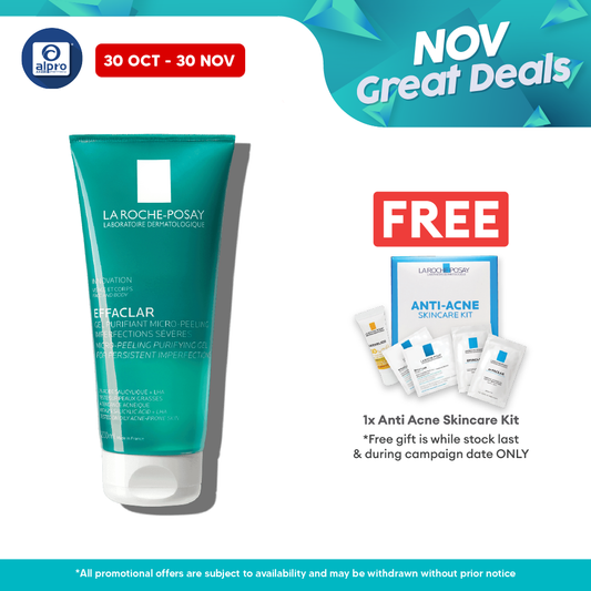 La Roche Posay Effaclar Micro Peeling Gel 200ml | Micro-peeling Purifying Gel Alpro Pharmacy