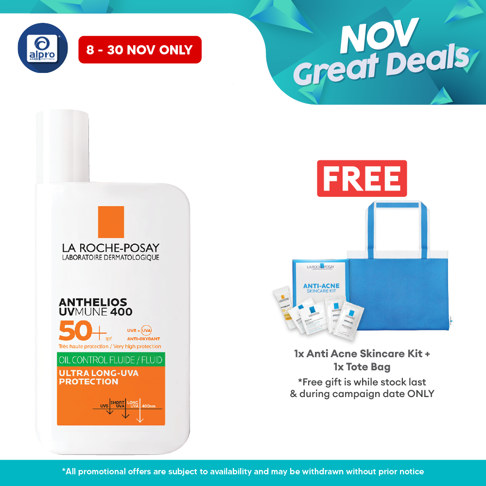 La Roche Posay Anthelios Uvmune 400 Oil Control Fluid (New Npd August 23) Alpro Pharmacy