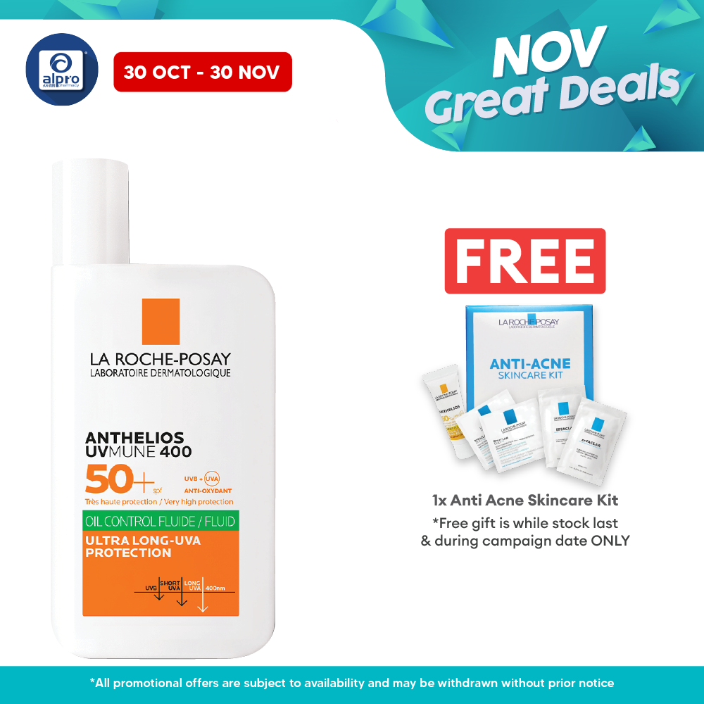 La Roche Posay Anthelios Uvmune 400 Oil Control Fluid (New Npd August 23) Alpro Pharmacy