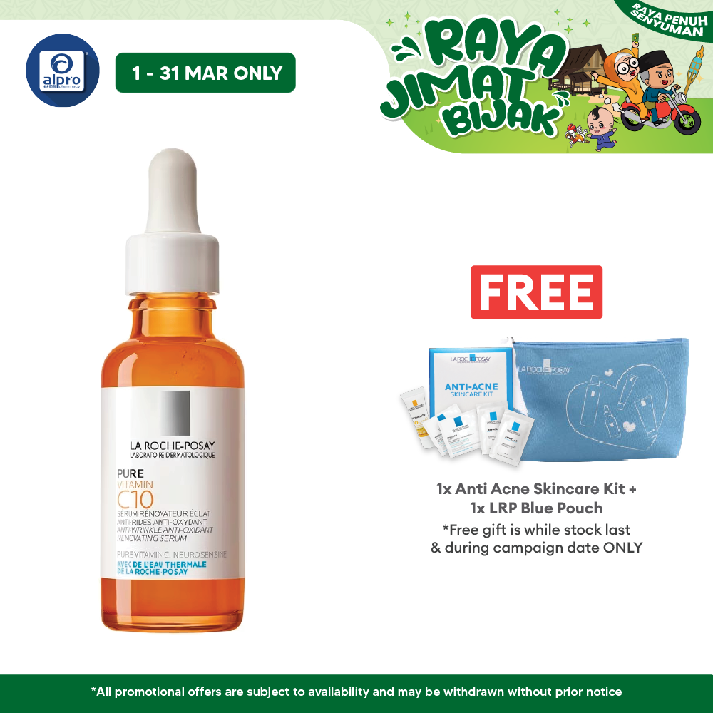 La Roche Posay Vitamin C10 Serum 30ml | Improve Skin Radiance and Texture Alpro Pharmacy