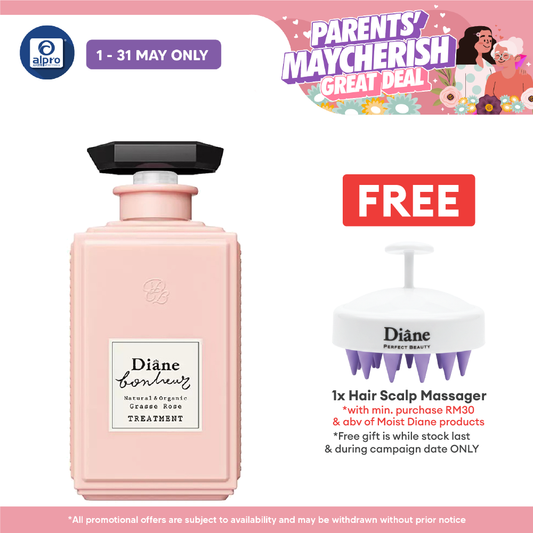 Moist Diane Bonheur (Grasse Rose Treatment/Blue Jasmine Treatment) 500ml |  Soft & Glossy Hair Becomes Reality Moist Diane