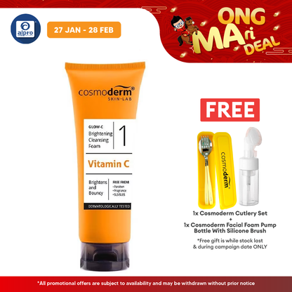 Cosmoderm Glow-c Brightening Cleansing Foam 100ml Alpro Pharmacy