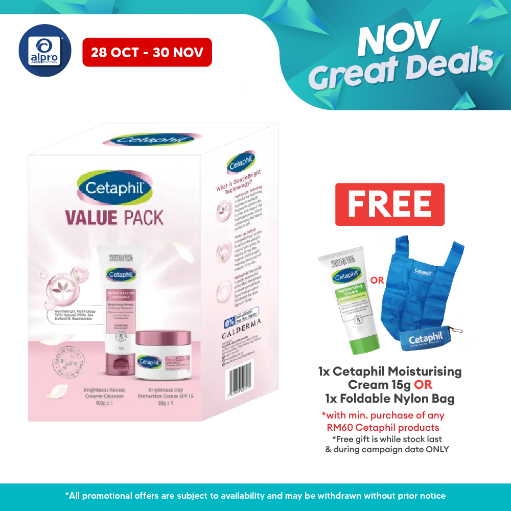 Cetaphil Bright Healthy Radiance Cleanser + Day Cream Alpro Pharmacy