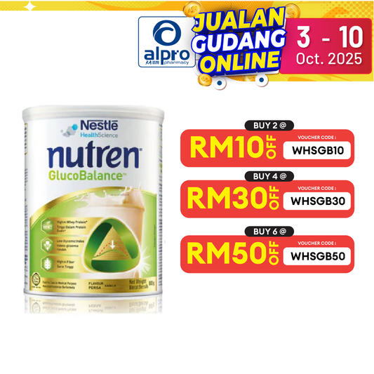 Nestle Nutren Glucobalance (Previously Known As Nutren Diabetik) 800g Alpro Pharmacy