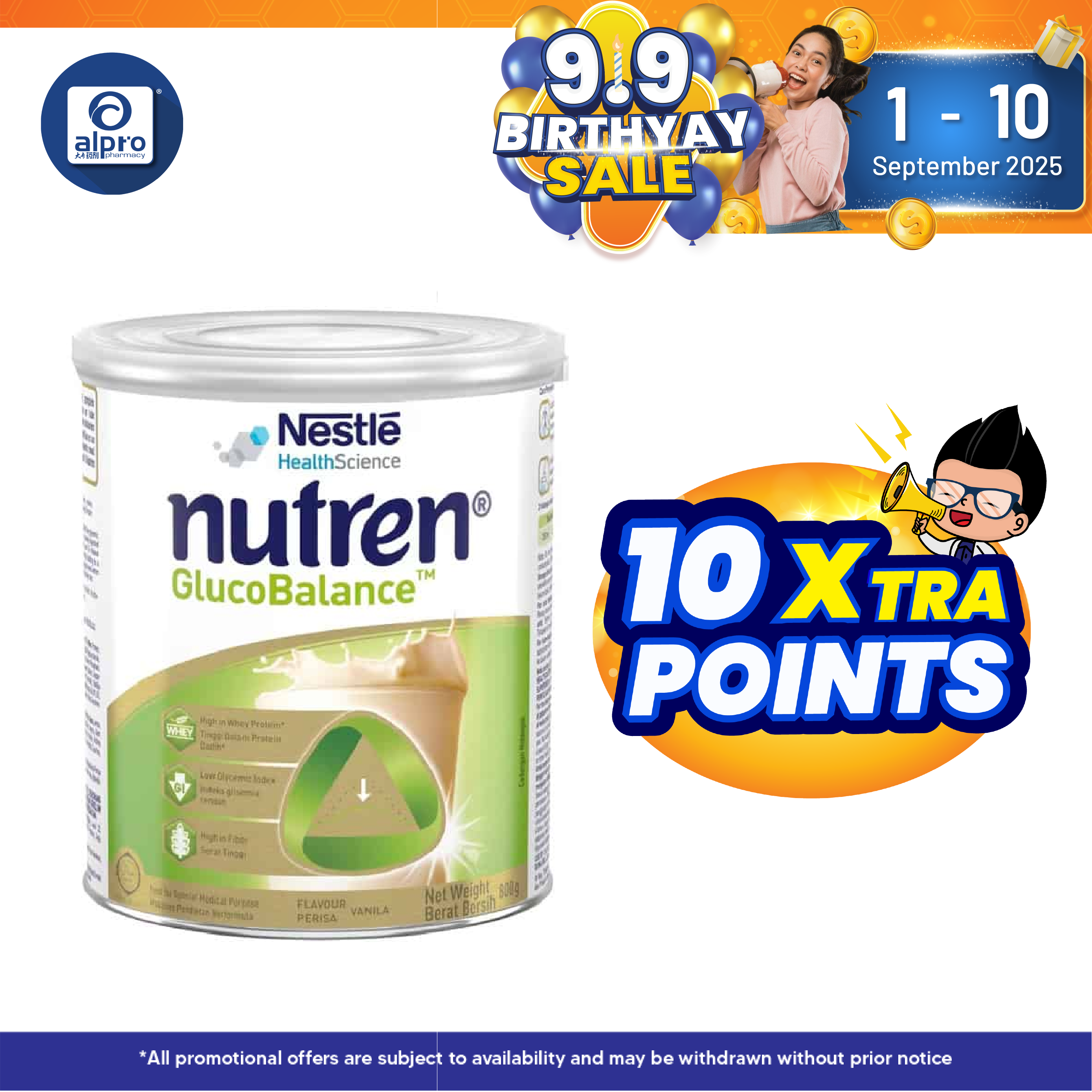 Nestle Nutren Glucobalance (Previously Known As Nutren Diabetik) 800g Alpro Pharmacy