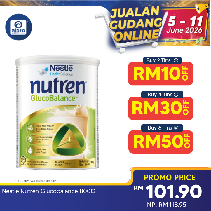 Nestle Nutren Glucobalance (Previously Known As Nutren Diabetik) 800g Nestle