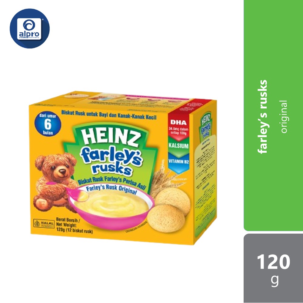 Heinz Farleys Rusks 120g (Orange /Original /Banana) Heinz