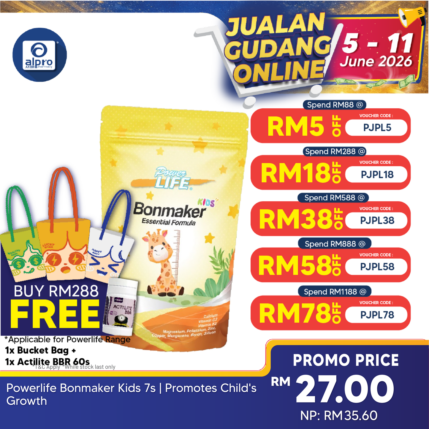 Powerlife Bonmaker Kids 7s | Promotes Child's Growth Powerlife