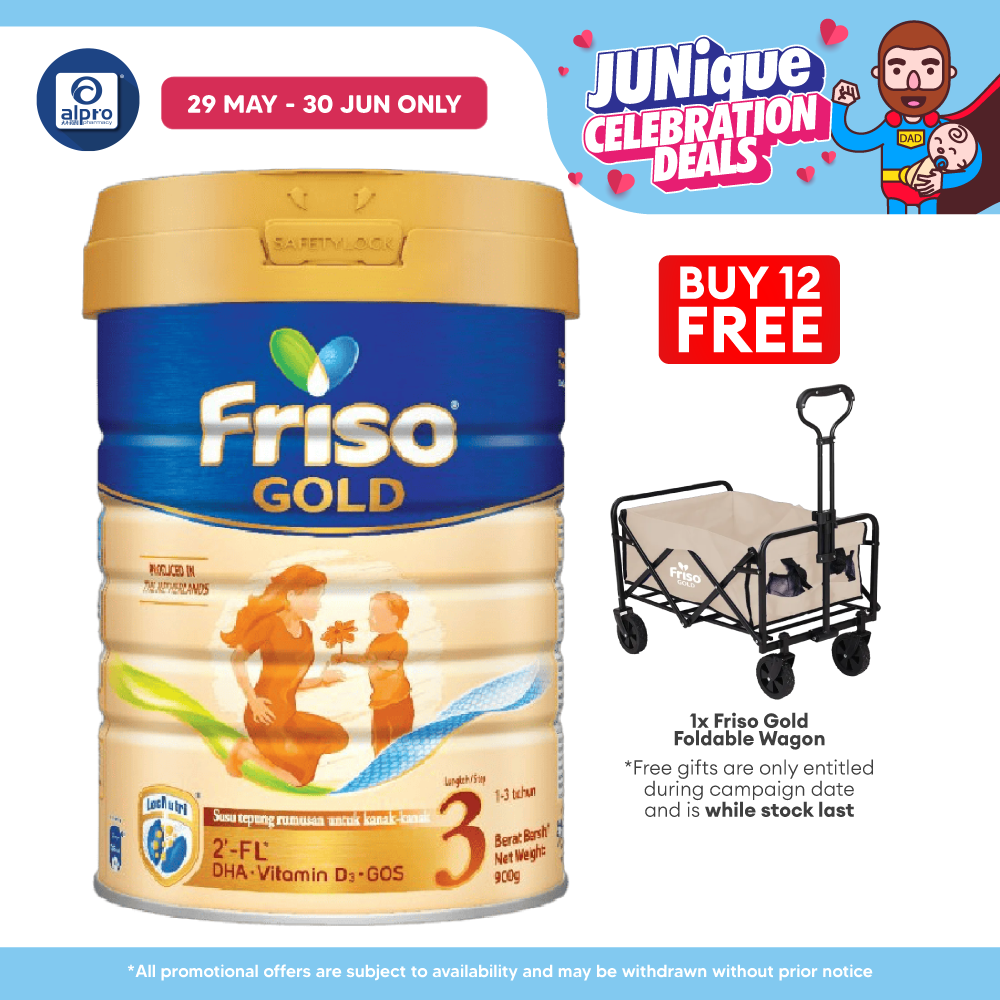 Friso Gold Step 3 Children's Milk Formula 900g | For Age 1-3 Years Old