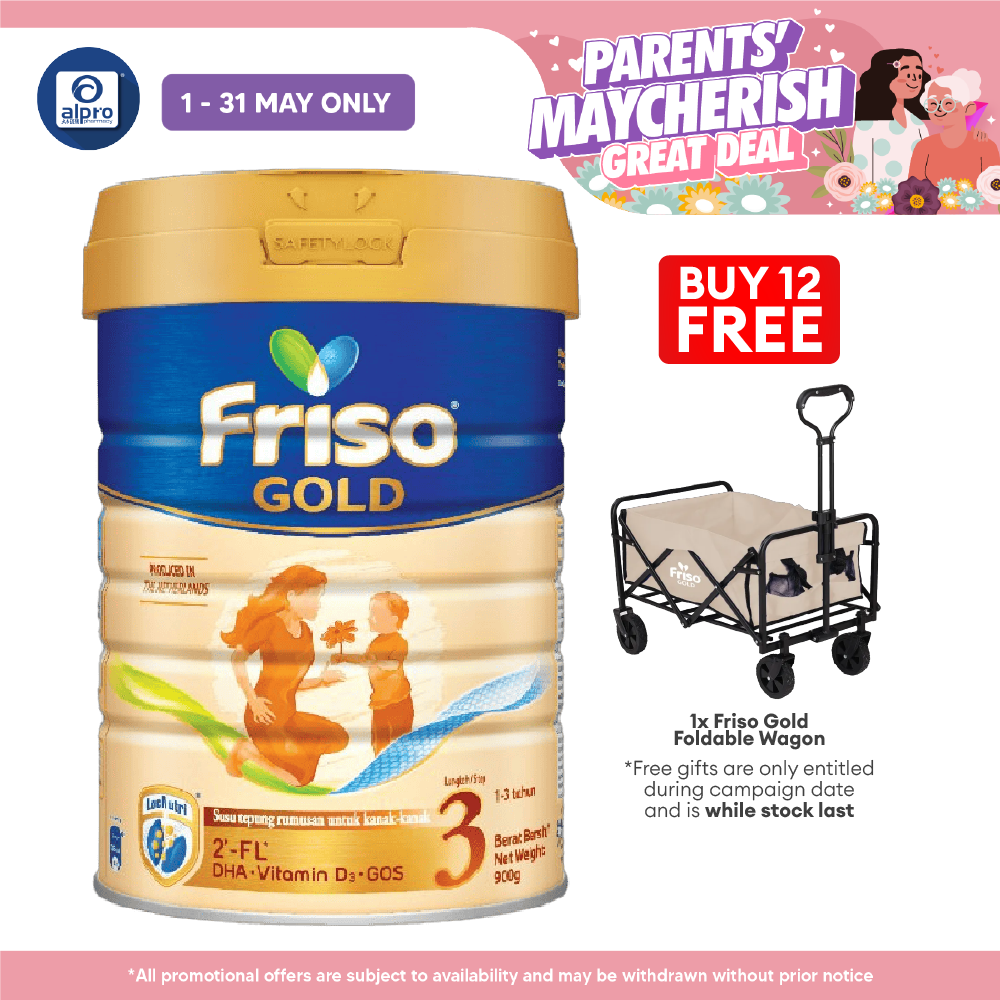 Friso Gold Step 3 Children's Milk Formula 900g | For Age 1-3 Years Old Friso