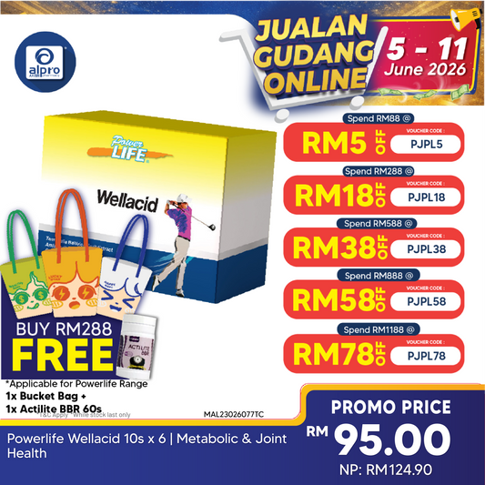 Powerlife Wellacid 10s x 6 | Metabolic & Joint Health Powerlife