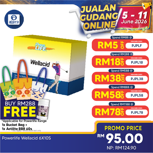 Powerlife Wellacid 10s x 6 | Metabolic & Joint Health Powerlife