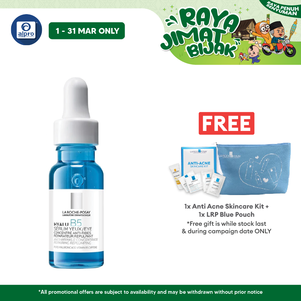 La Roche Posay Hyalu B5 Eye Serum 15ml | Plumps & Repairs Skin Barrier La Roche Posay