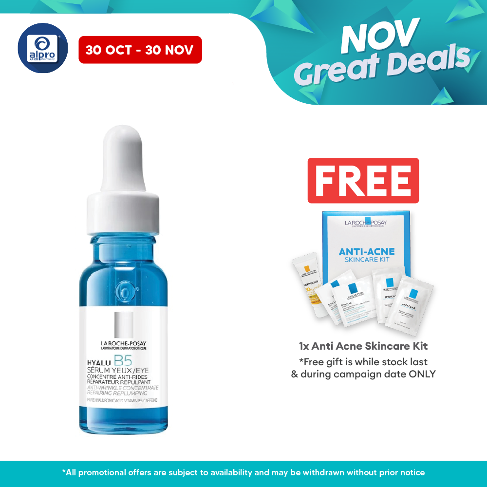 La Roche Posay Hyalu B5 Eye Serum 15ml | Plumps & Repairs Skin Barrier Alpro Pharmacy