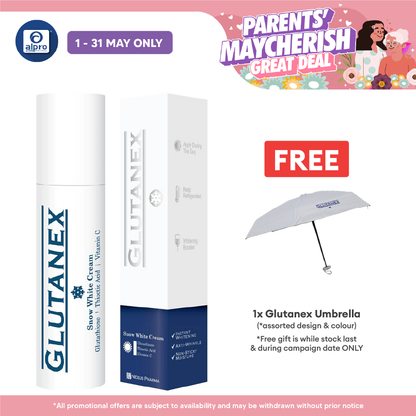 Glutanex Snow White Cream 50ml | Instantly Brightens Alpro Pharmacy