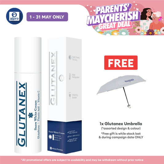 Glutanex Snow White Cream 50ml | Instantly Brightens Alpro Pharmacy