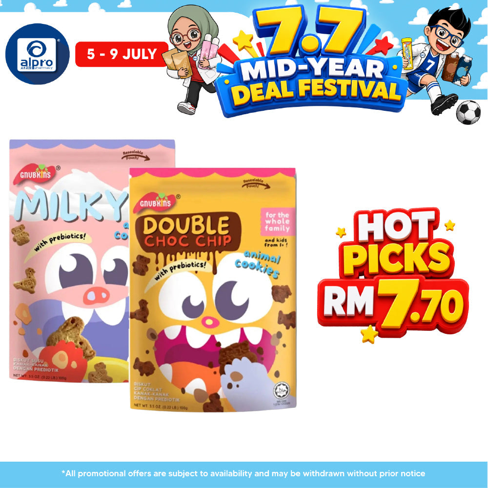 Gnubkins Animal Shaped Cookies with Prebiotic (Double Choc Chip/ Milky) 100g | Fun and Interesting Snack +12 Months Gnubkins