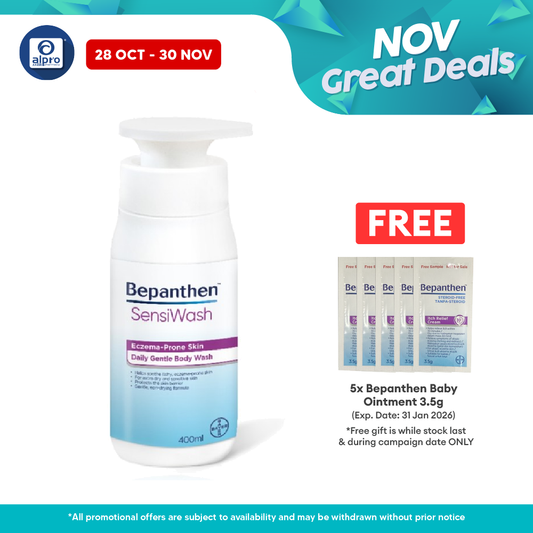 Bepanthen Sensiwash 400ml | For Eczema-prone Skin Bepanthen
