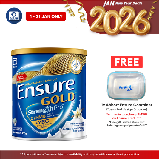 Abbott Ensure Gold Vanilla YBG (Yeast Beta Glucan) 400g | Complete And Balanced Nutrition Ensure