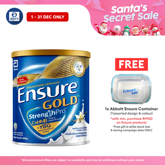 Abbott Ensure Gold Vanilla YBG (Yeast Beta Glucan) 400g | Complete And Balanced Nutrition Ensure