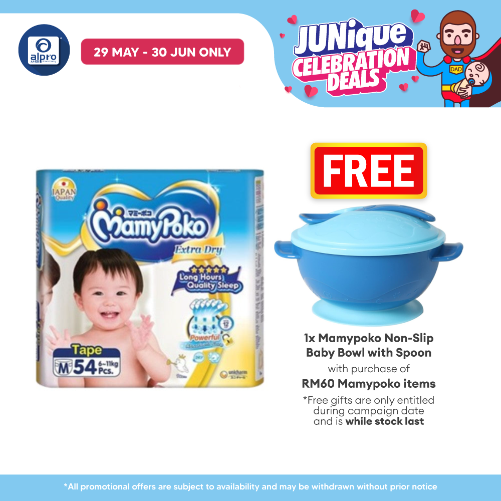 Mamypoko Extra Dry Tape M 54s | Stretchable MamyPoko