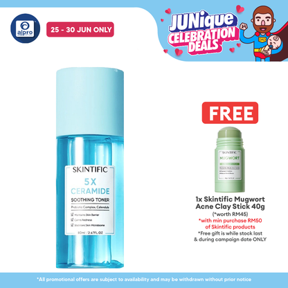 Skintific 5x Ceramide Soothing Toner 80ml | Skin Barrier Repair with Calendula for All Skin Types Skintific