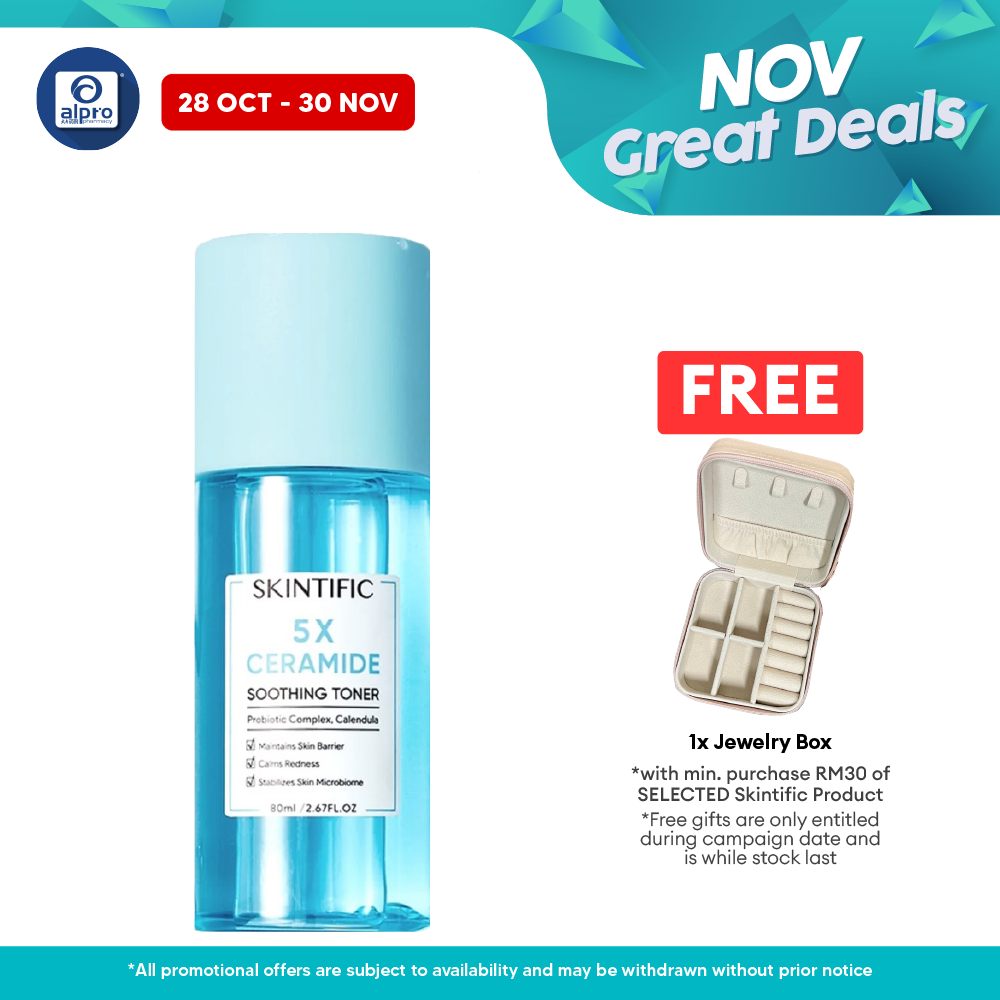 Skintific 5x Ceramide Soothing Toner 80ml | Skin Barrier Repair with Calendula for All Skin Types Skintific