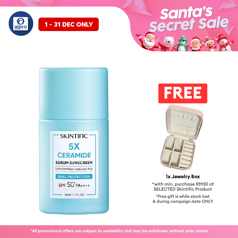 Skintific 5x Ceramide Serum Sunscreen Sunblock SPF50 PA++++ 30ml | Repair and Restore Skin Barrier Skintific